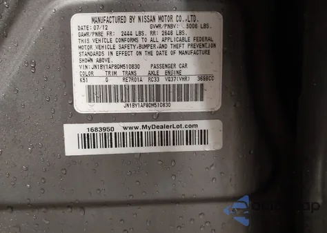 2013 Infiniti M37 z USA, uszkodzony, nr VIN JN1BY1AP8DM510830